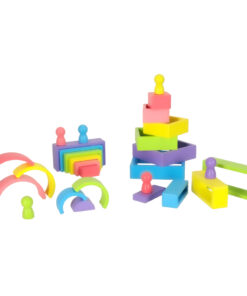 Montessori puidust vikerkaare klotsid 5