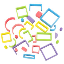 Montessori puidust vikerkaare klotsid Soodukas.Com