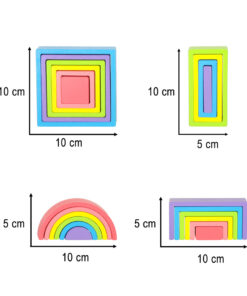 Montessori puidust vikerkaare klotsid 7
