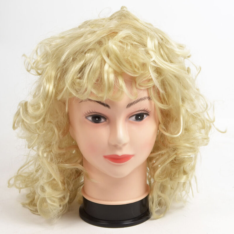 Blond lokkis parukas