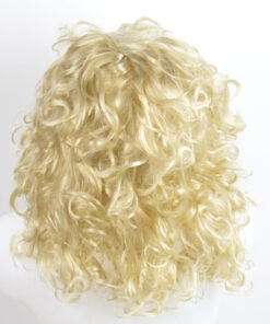 lokkidega blond parukas