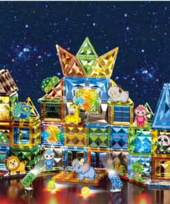 Magnetklotsid valgus-elementidega