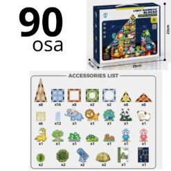 Magnetklotsid valgus-elementidega 90 osa Soodukas.Com