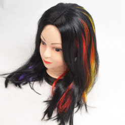 Must parukas vikerkaarevärviliste salkudega Soodukas.Com