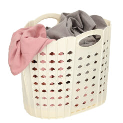 Kokkupandav pesukorv kreemjas Soodukas.Com