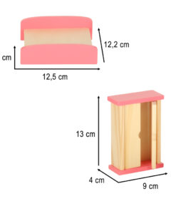Dolls house furniture wooden purple 161327