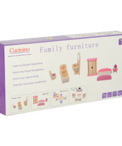 Dolls house furniture wooden purple 161328