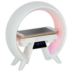 Induktsioonlaadija LED-valgustuse, kella ja kõlariga Soodukas.Com