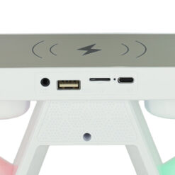 Induktsioonlaadija LED-valgustuse, kella ja kõlariga Soodukas.Com