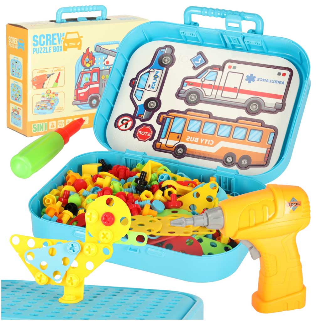 5in1 mosaiigikohver kruvikeerajaga (285+ osa)