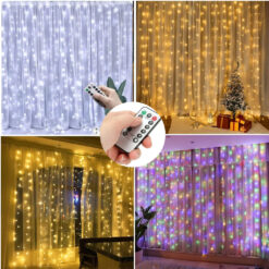 LED valguskardin puldiga 3x3m/300led