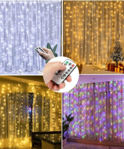 LED valguskardin puldiga 3x3m/300led