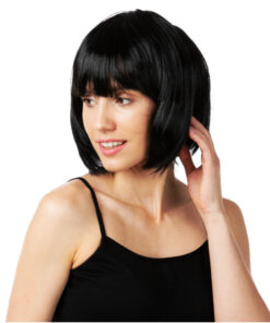 Lühike must parukas