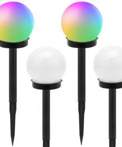 Päikesepatareiga RGB aiavalgustid 4tk