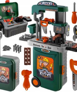 Tööriistakomplekt lastele - tööriistad + töölaud-hoiukohver