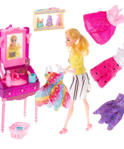 Nukk koos tualettlaua riiete ja aksessuaaridega 8