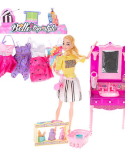 Nukk koos tualettlaua riiete ja aksessuaaridega 9