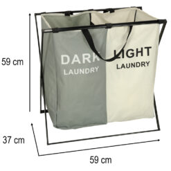 Kokkupandav 2 lahtriga pesukorv Soodukas.Com