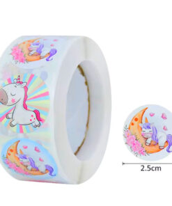 Alternative view of Kleepsud 500tk - ükssarvikutega kleepsurull