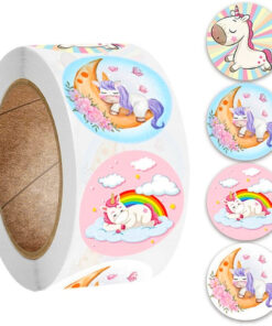 Kleepsud 500tk - ükssarvikutega kleepsurull