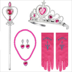 Printsessi aksessuaaride komplekt - kroon, võlukepp, kindad, ehted