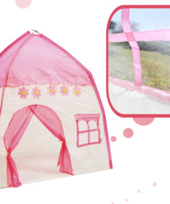 Children s tent princess house flowers pink 90867