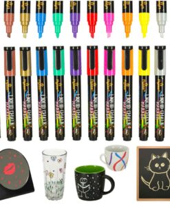 Kriidimarkerid tahvlile ja klaasile kirjutamiseks 12tk