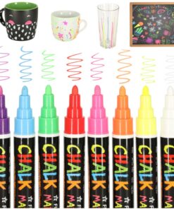 Kriidimarkerid tahvlile ja klaasile kirjutamiseks 8tk