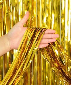 Kuldne peokardin 2x1m - dekoratsioon, fototaust