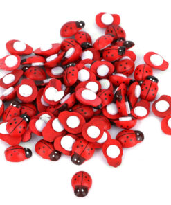 Puidust lepatriinudega kleepsud 50tk