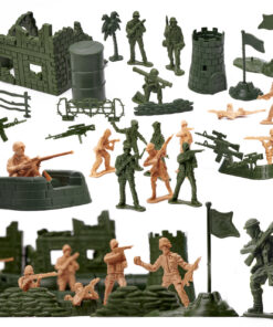 Sõdurifiguuride ja sõjaväebaasi komplekt - 114 osa