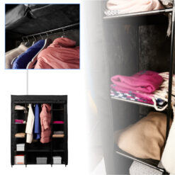 Alternative view of Suur tekstiilkattega riidekapp - garderoobisüsteem