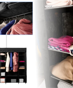 Alternative view of Suur tekstiilkattega riidekapp - garderoobisüsteem