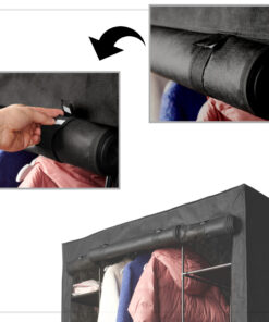 Suur tekstiilkattega riidekapp garderoobisusteem 4