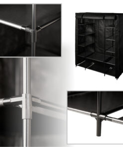 Suur tekstiilkattega riidekapp garderoobisusteem 5