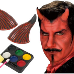 Kuradi maskeeringu komplekt - sarved, näovärvid, kunstveri jm – Soodukas.Com Kuradi maskeeringu komplekt - sarved, näovärvid, kunstveri jm Soodukas.Com