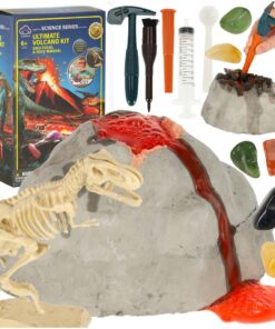 Teaduskomplekt - vulkaan + fossiilide ja mineraalide kaevandamine