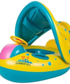 Täispuhutav ujumisrõngas väikelastele rooli ja varikatusega