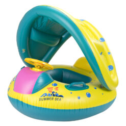 Täispuhutav ujumisrõngas väikelastele rooli ja varikatusega Soodukas.Com