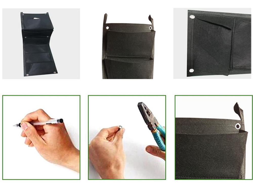 Vertikaalne 7 taskuga istutuskott seinale - Image 9