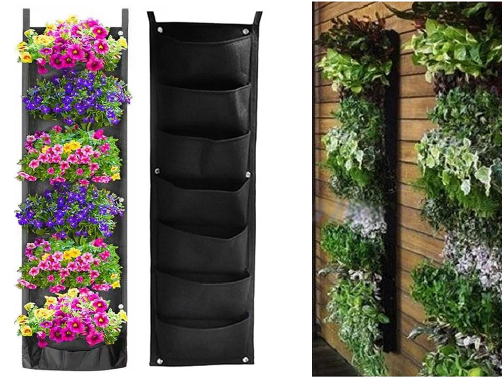 Vertikaalne 7 taskuga istutuskott seinale - Image 7