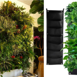 Vertikaalne 7 taskuga istutuskott seinale Soodukas.Com