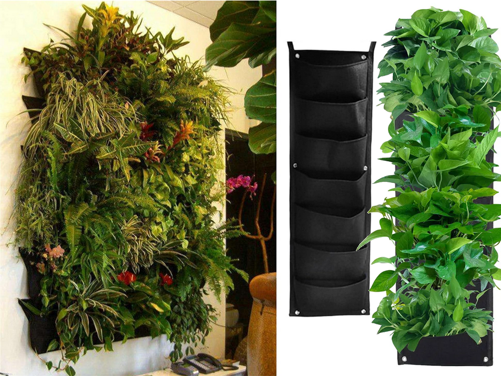 Vertikaalne 7 taskuga istutuskott seinale - Image 6