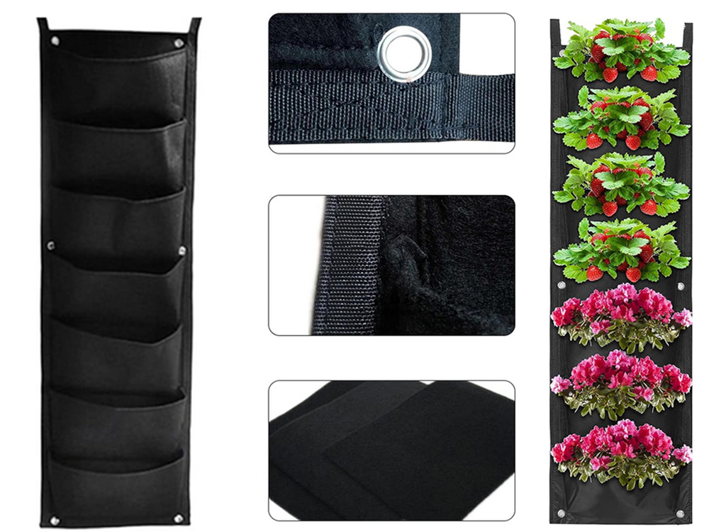 Vertikaalne 7 taskuga istutuskott seinale - Image 5