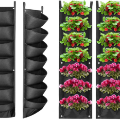 Alternative view of Vertikaalne 7 taskuga istutuskott seinale