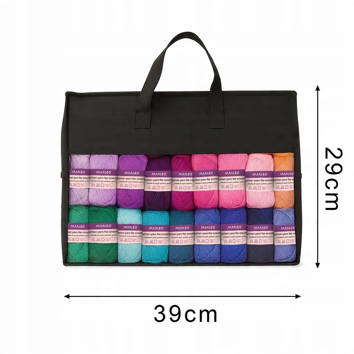 Heegelnõelade ja tarvikute komplekt (73 osa) + 40 tokki lõnga - Image 11