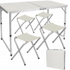 Kokkupandav matkalaud + 4 tooli – Soodukas.Com Kokkupandav matkalaud + 4 tooli Soodukas.Com