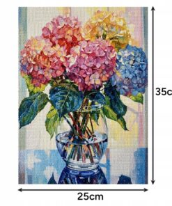 Alternative view of Teemanditikand - 5D teemantmosaiik "Hortensiad vaasis"