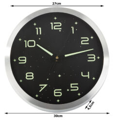 Helendavate numbritega seinakell - 30cm Soodukas.Com