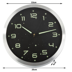 Helendavate numbritega seinakell - 25cm Soodukas.Com